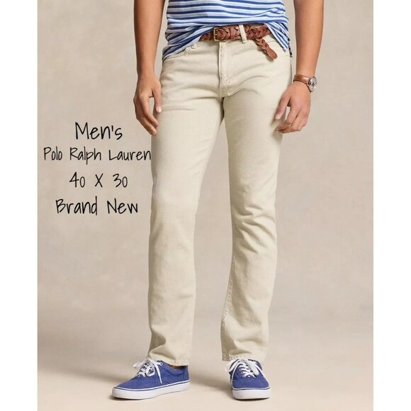 Polo Ralph Lauren The Varick Slim Straight Men's Denim  Size 40X30 New With Tag - Picture 1 of 8